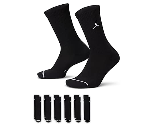 JORDAN-MENS LARGE CREW SOCKS 6 PAIRS