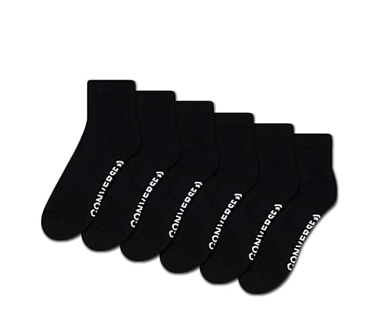 CONVERSE-MENS QUARTER SOCKS 6 PAIRS