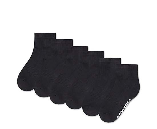 CONVERSE-WOMENS QUARTER SOCKS 6 PAIRS