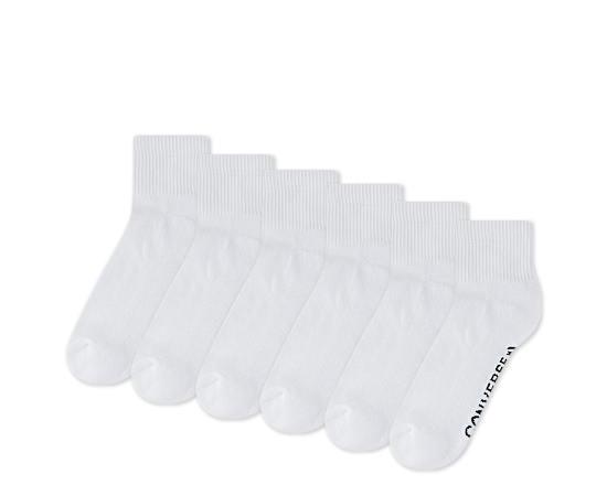 CONVERSE-MENS QUARTER SOCKS 6 PAIRS