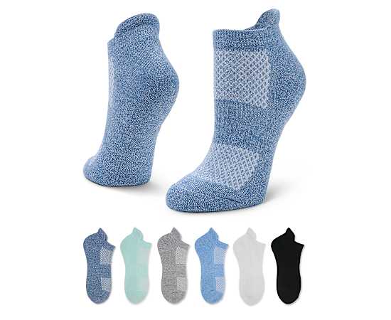 APARA-WOMENS PEFORMANCE TAB NO SHOW SOCKS 6 PAIRS