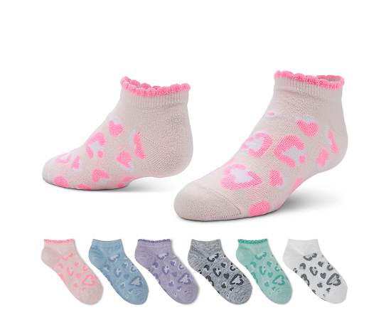 SOF SOLE-GIRLS SMALL NO SHOW SOCKS 6 PAIRS