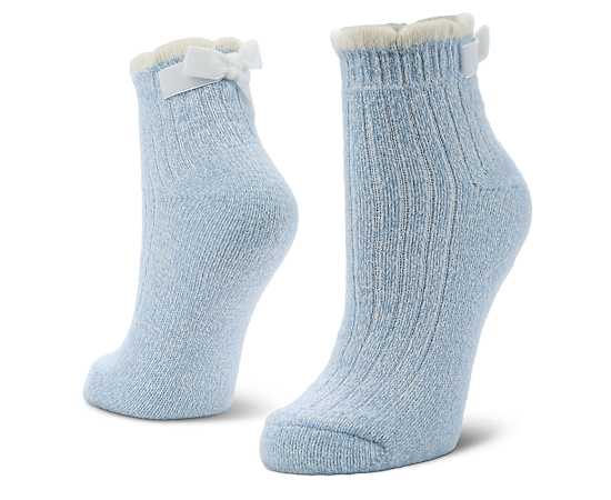 FIRESIDE-WOMENS WRAPPED UP BOW CREW SLIPPER SOCK 1 PAIR