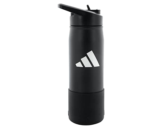 ADIDAS-UNISEX 20OZ STEEL STRAW WATER BOTTLE