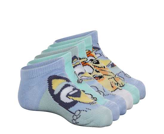 BLUEY-BOYS NO SHOW SOCKS 6 PAIRS