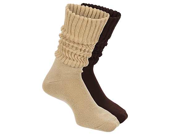 STEVE MADDEN-WOMENS RIB SLOUCH SOCKS 2 PAIRS