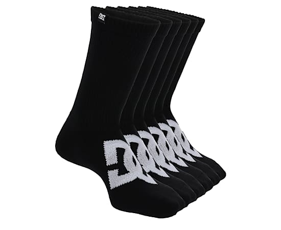 DC SHOES-MENS LOGO CREW SOCKS 6 PAIRS