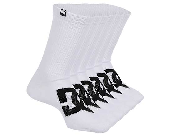 DC SHOES-MENS LOGO CREW SOCKS 6 PAIRS