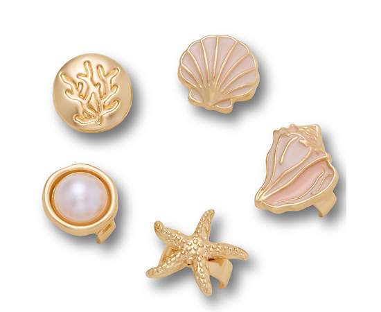CROCS-UNISEX NAUTICAL GOLD SANDAL CHARMS 5 PACK
