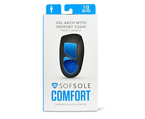 MENS GEL ARCH MEMORY FOAM INSOLE