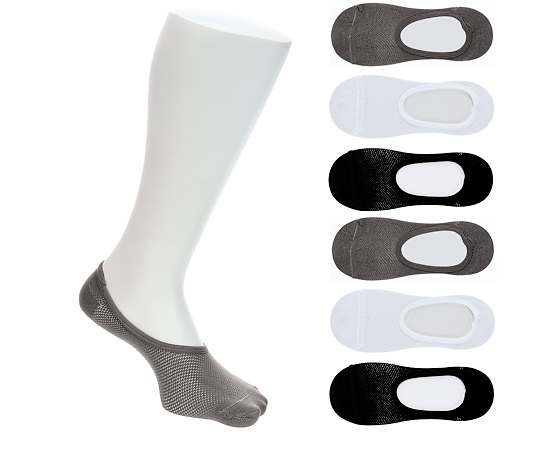 WOMENS MESH SUPER NO SHOW SOCKS 6 PAIRS
