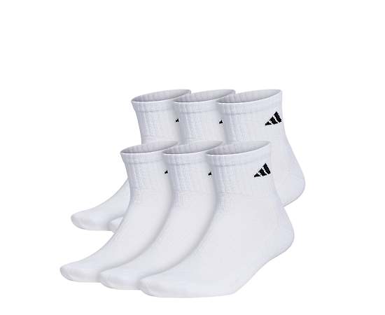 MENS LARGE ATHLETIC QUARTER SOCKS 6 PAIRS