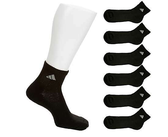 MENS LARGE ATHLETIC QUARTER SOCKS 6 PAIRS