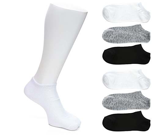 MENS ULTRA THIN NO SHOW SOCKS 6 PAIRS